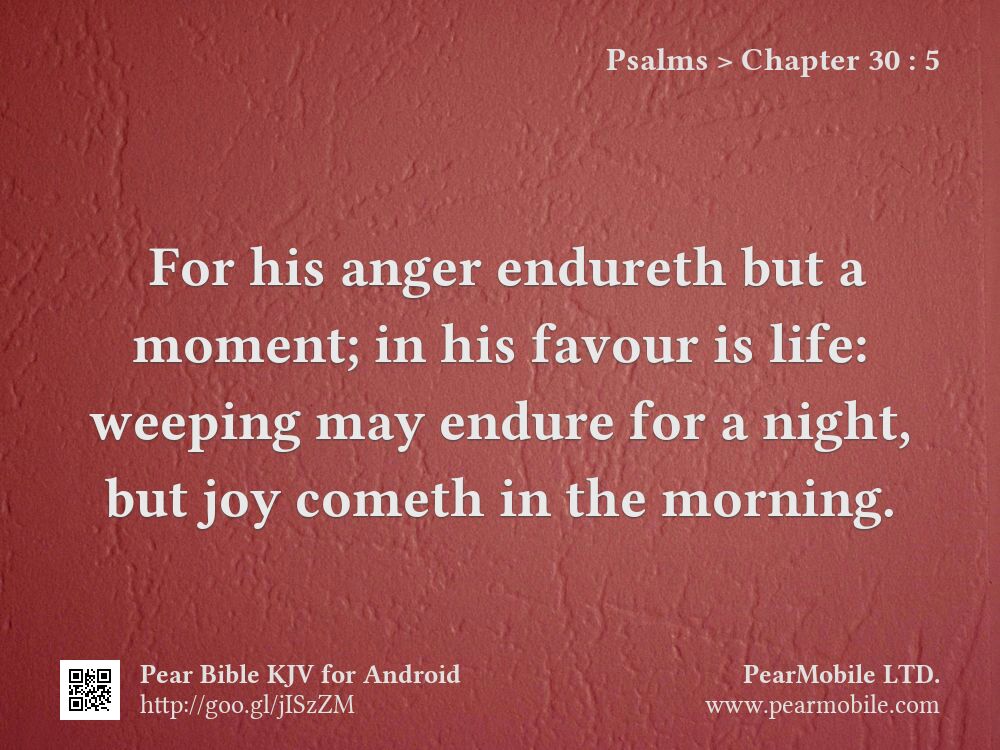 Psalms, Chapter 30:5
